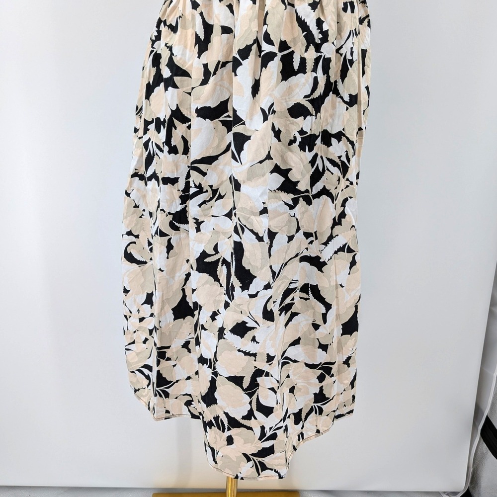 Cotton Floral Midi Dress Back Stretch Spaghetti Strap Romantic Summer Fit - Picture 9 of 9
